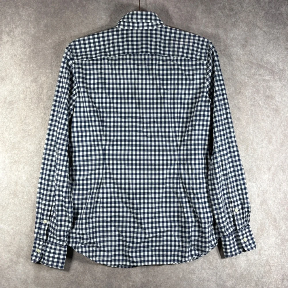 Ralph Lauren Button Down Shirt Boys Size 12 Navy Gingham Slim Fit Cotton Classic